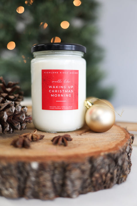 "Waking Up Christmas Morning" Hand-Poured Soy Candle - Warm Gingerbread by Jubilee Trading Company