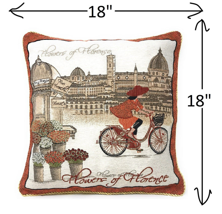 Tache Girls Day Out  Woven Throw Pillow Cushion Covers