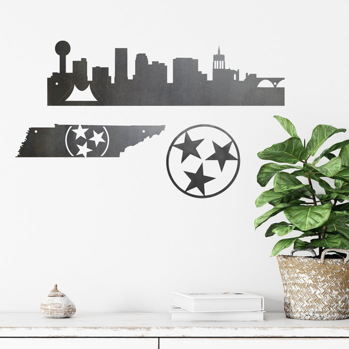 Knoxville Skyline Metal Art Small by Jubilee Trading Company