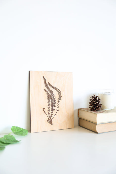 Wooden Fern Fronds Panel Wall Art by Jubilee Trading Company