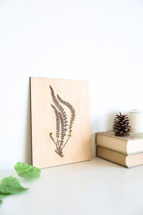 Wooden Fern Fronds Panel Wall Art by Jubilee Trading Company