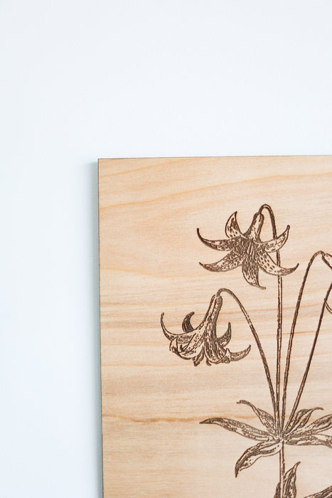 Wooden Lily Panel Wall Art by Jubilee Trading Company