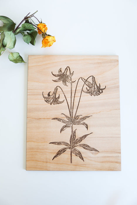 Wooden Lily Panel Wall Art by Jubilee Trading Company