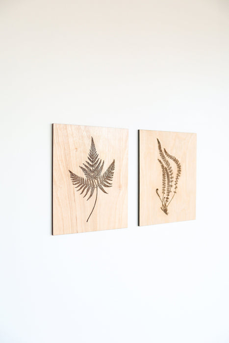 Wooden Fern Fronds Panel Wall Art by Jubilee Trading Company