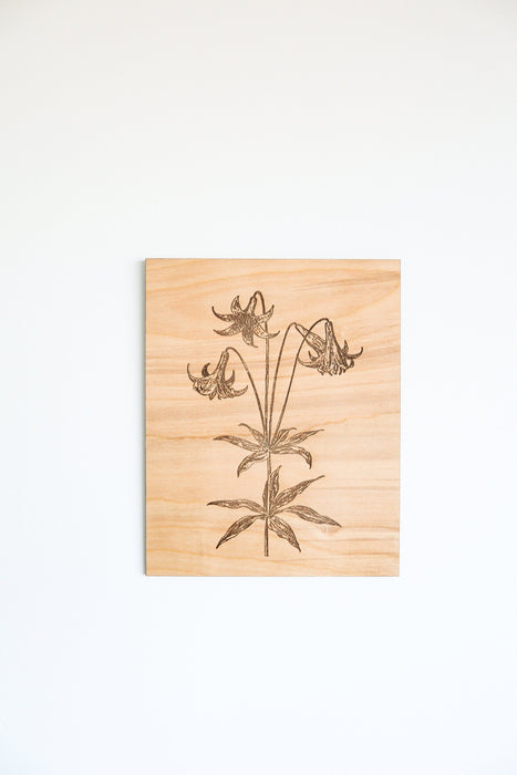 Wooden Lily Panel Wall Art by Jubilee Trading Company