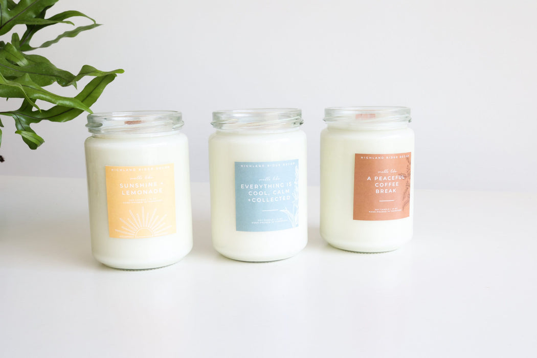 "A Peaceful Coffee Break" Soy Candle by Jubilee Trading Company