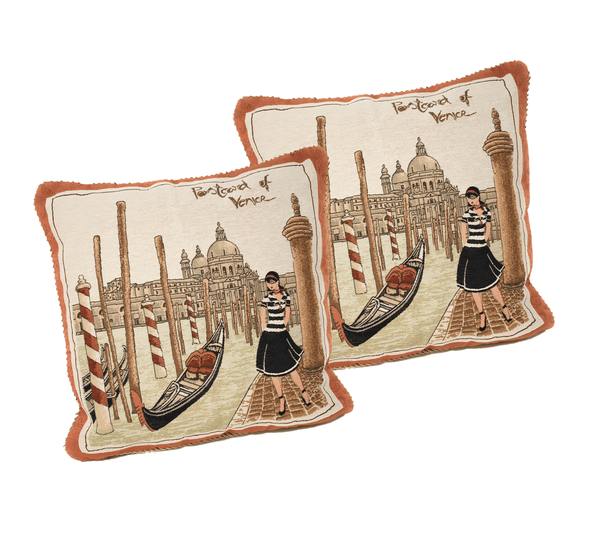 DaDa Bedding Set of 2-Pieces Postcard Milan Tapestry Throw Pillow Cove —  DaDalogy Bedding Collection