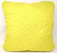 DaDa Bedding Hand-Made Tuscan Sun Yellow Sherpa Backside Quilted Throw Pillow - 18" x 18" - DaDa Bedding Collection