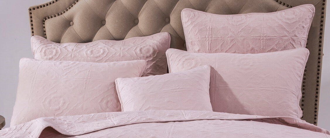 DaDa Bedding Pastel Country Floral Tea Rose Pink Quilted King Size Pillow Sham, 20” x 36” 1-Piece (JHW860) - DaDa Bedding Collection