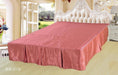 DaDa Bedding Dusty Rose Shiny Pink Dust Ruffle Pleated Bed Skirt - Cal King - 14" Drop (BS-BM4576) - DaDa Bedding Collection