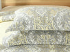 DaDa Bedding Bohemian Pale Daffodil Bedspread Set - Yellow Grey Floral Indian Medallion (C15205-7) - DaDa Bedding Collection