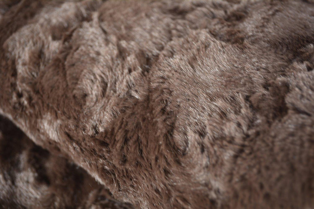 DaDa Bedding Luxury Dark Chocolate Brown Espresso Faux Fur Sherpa Fleece Twin Throw Blanket (K3) - DaDa Bedding Collection