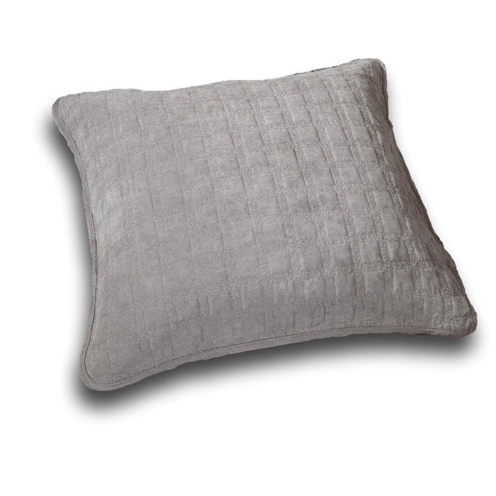 DaDa Bedding Corduroy Sherpa Backside Soft Grey Euro Pillow Sham Cover, 26" x 26" (JHW858) - DaDa Bedding Collection