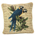 DaDa Bedding Parrots In Love Blue Macaw Bird Elegant Throw Pillow Cushion Cover - 1-Piece - 18" - DaDa Bedding Collection