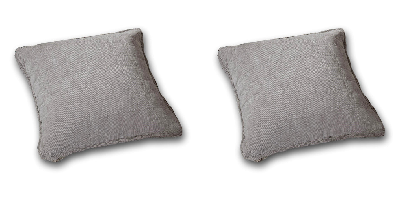 DaDa Bedding Set of Two Corduroy Sherpa Backside Soft Grey Throw Pillow Covers, 18",  2-PCS (JHW858) - DaDa Bedding Collection