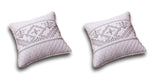 DaDa Bedding Set of Two Elegant Fair Isle Purple Grey Yarn Dyed Throw Pillow Covers, 18" x 18",  2-PCS (JHW866) - DaDa Bedding Collection