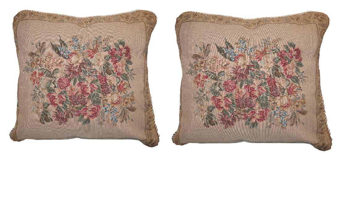 DaDa Bedding Set of Two Wildflower Wonderland Throw Pillow Covers w/ Inserts - 2-PCS - 18" - DaDa Bedding Collection