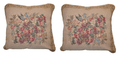 DaDa Bedding Set of Two Wildflower Wonderland Throw Pillow Covers w/ Inserts - 2-PCS - 18" - DaDa Bedding Collection