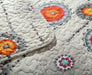 DaDa Bedding Bohemian Constellations Sun & Stars Colorful Grey Quilted Bedspread Set (KBJ1631) - DaDa Bedding Collection