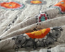 DaDa Bedding Bohemian Constellations Sun & Stars Colorful Grey Quilted Bedspread Set (KBJ1631) - DaDa Bedding Collection