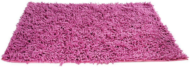 DaDa Bedding Fuchsia Magenta Pink Shaggy Soft Chenille Noodle Carpet R ...