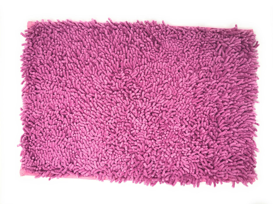 Bathroom Rug Mat Non Slip Black Extra Long Bath Mat for Bathroom Floor -  Fluffy Soft, Ultra Absorbent and Machine Washable Striped Chenille Noodle