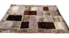 DaDa Bedding Soft Plush 3-D Checkered Squares Mosaic Coffee Brown Area Rug - 55" x 78" - DaDa Bedding Collection