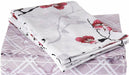 DaDa Bedding Floral Cherry Blossoms Red Purple Flat Sheet & Pillow Cases Set (FS8318) - DaDa Bedding Collection