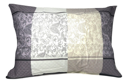 DaDa Bedding Elegant Grey Floral Paisley Pillow Cases - Queen 20" x 30" - 2 Pieces (8222) - DaDa Bedding Collection