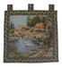 DaDa Bedding Lakeside Village Scene French Country Elegant Tapestry Wall Hanging - 36" x 36" - DaDa Bedding Collection